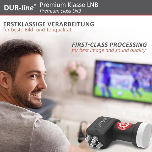 NIB OVERSTOCK GERMANY-DUR-line+Ultra Quad LNB 4 Participants Black – LTE Filter - Picture 6 of 7